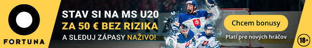 Registrujte sa TU, berte bonus a sledujte Slovensko vs. Česko na MS U20