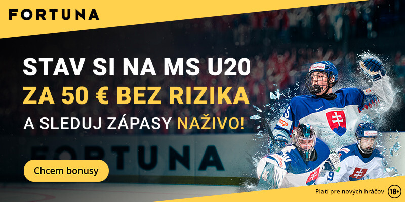 Stávka bez rizika a priame prenosy zápasov Slovenska na MS U20 ► kliknite SEM