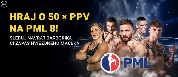 Registrujte sa TU a zahrajte si o jedno z 50 PPV na turnaj PML 8: New Era