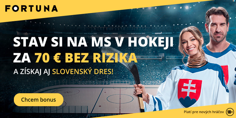 Fortuna, hokej, MS 2024, 70 € stávka bez rizika