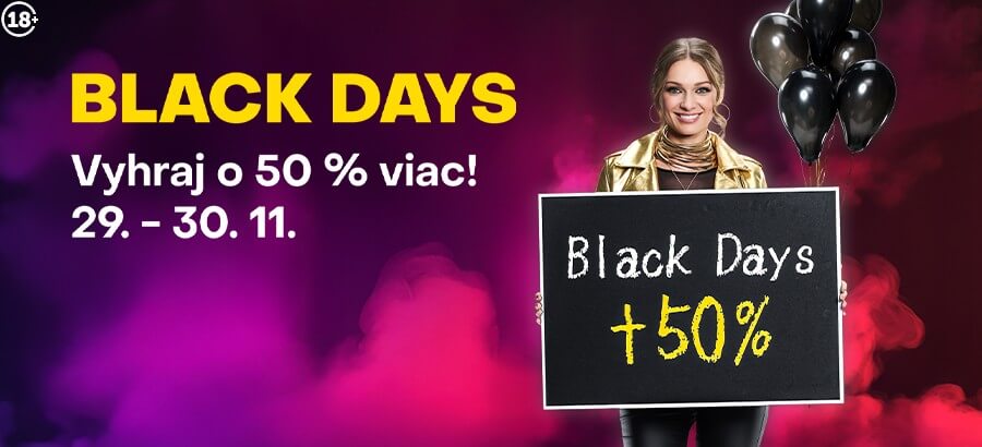 Zaregistrujte sa TU a zapojte sa do akcie Black Days 2024 vo Fortune
