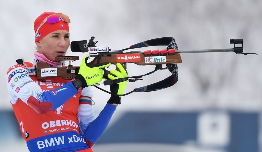 Anastasia Kuzminová v Oberhofe v roku 2019
