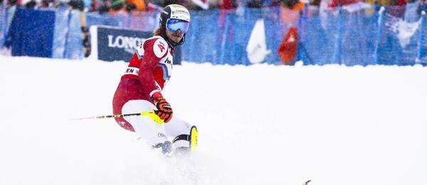 Manuel Feller v cieli pretekov v Adelbodene 2024