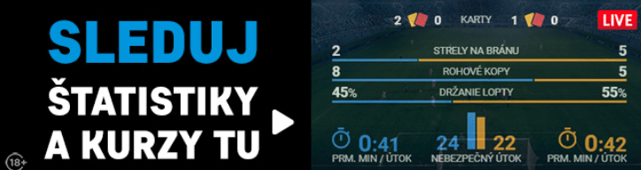 Sledujte priebeh zápasu Slovensko vs. Slovinsko cez Fortuna live tracker.