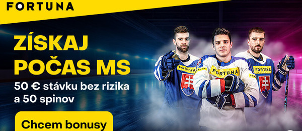 Kliknite SEM a vezmite si bonusy od Fortuny k MS 2025 v hokeji