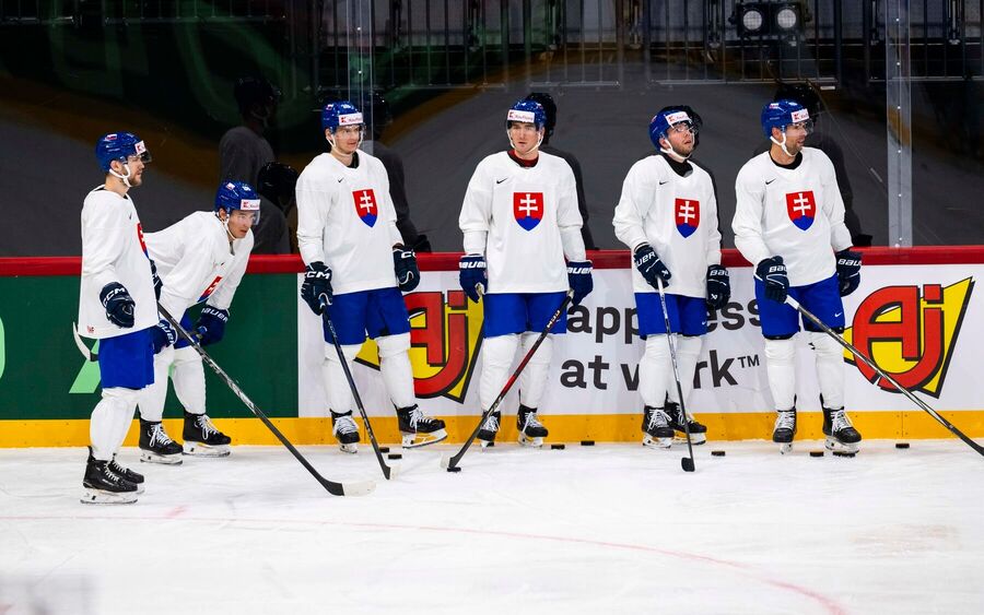Slováci počas tréningu deň pred začiatkom MS 2025.
