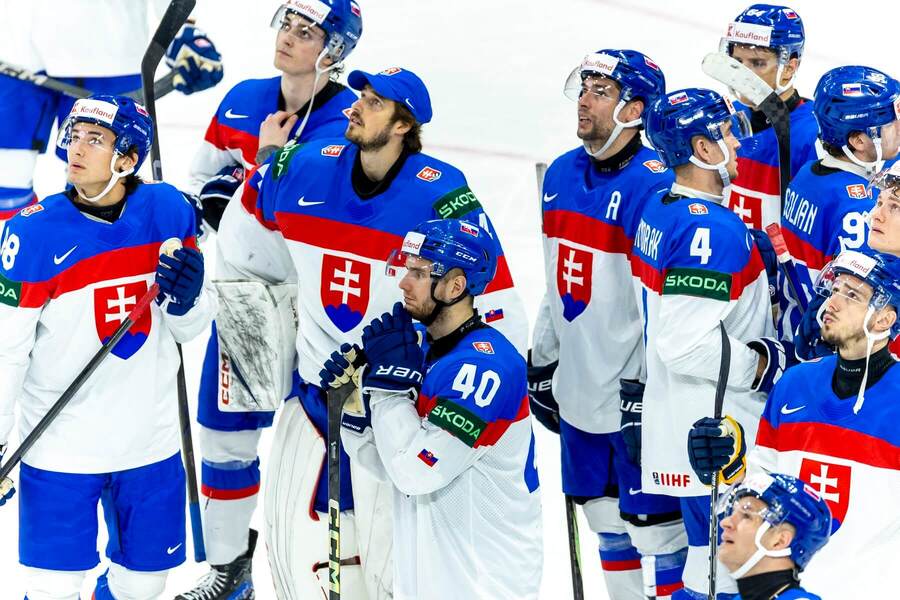 Smutní Slováci po&nbsp;skončení MS v&nbsp;hokeji 2025.