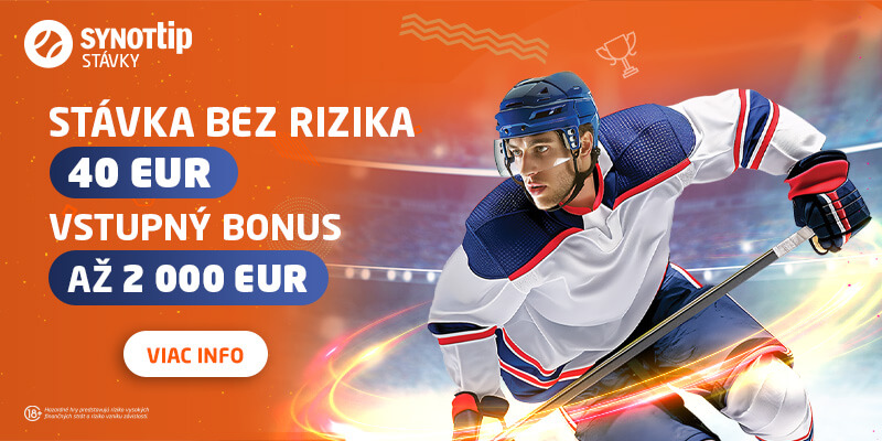 SynotTip bonus za registráciu 40 € zadarmo na prvé stávky