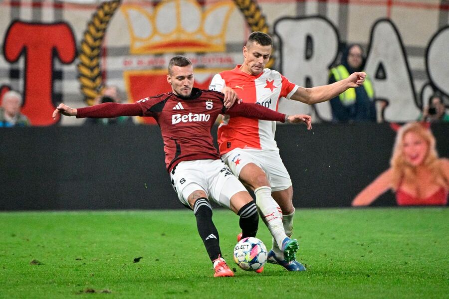 Lukáš Haraslín (Sparta) a Tomáš Holeš (Slavia).