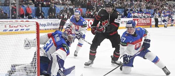 Momentka zo zápasu Slovensko vs. Kanada na MS 2024