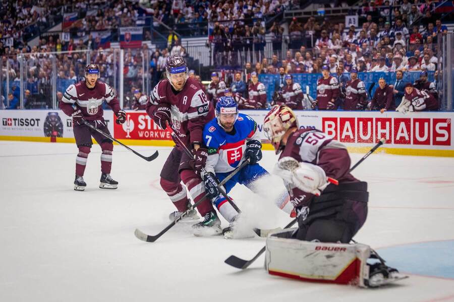 Slovensko proti Lotyšsku na MS 2024.