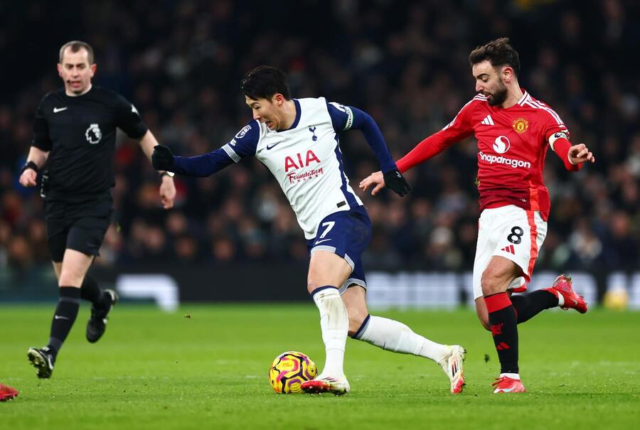 Heung-Min Son (Tottenham) vs. Bruno Fernandes (Man United).