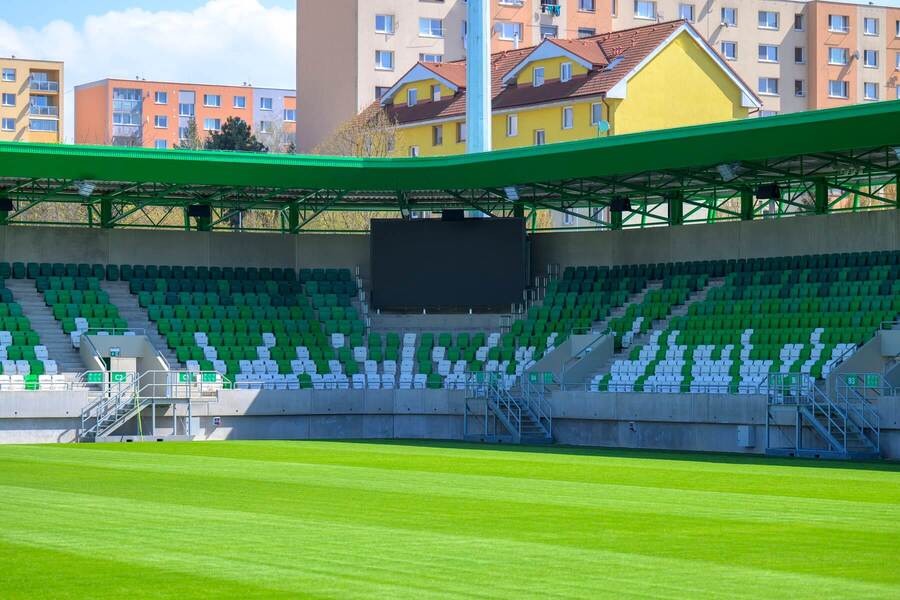 Futbal Tatran aréna v Prešove.