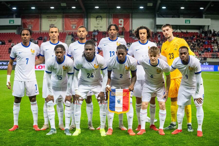 Základná zostava Francúzska U21 v priateľskom zápase proti Slovensku 2025