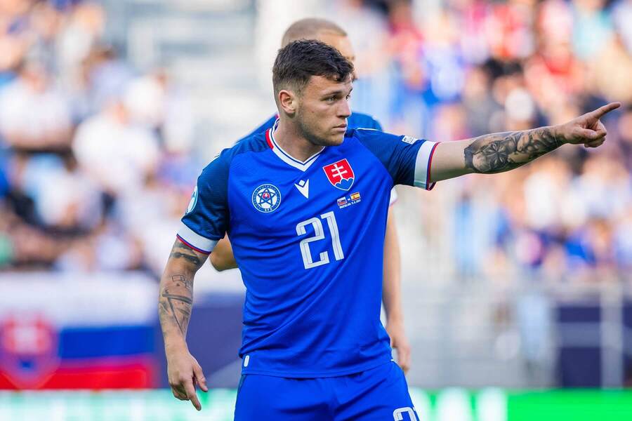 Samuel Kopásek je jedným z autorov slovenských gólov na EURO U21 2025.