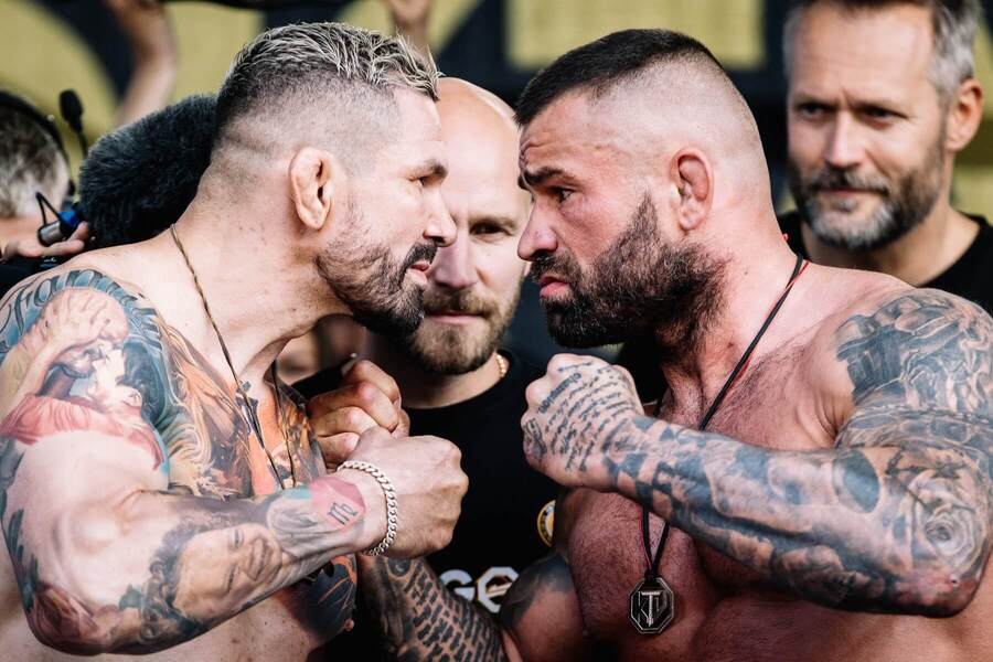 Attila Végh a Karlos Vémola pred vlaňajšou odvetou.