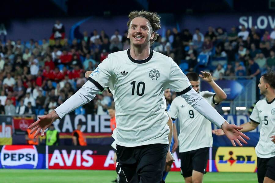 Nick Woltemade (Nemecko U21) dal proti Slovinsku U21 hetrik.