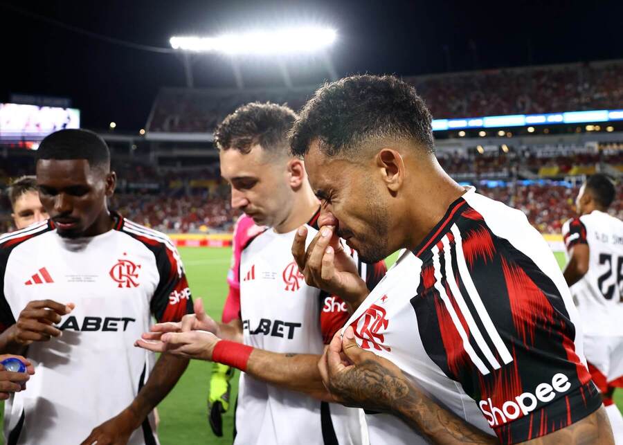 Hráči brazílskeho klubu Flamengo.
