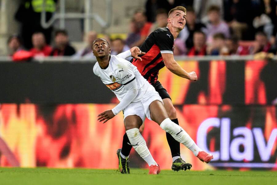 Záber zo zápasu Trnava vs. Häcken (0:1).