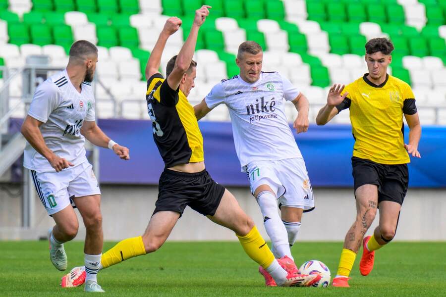 Zápas Prešov - Kazincbarcika (2:1).