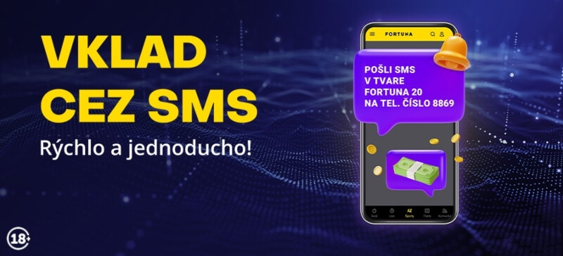Vklad cez&nbsp;SMS do&nbsp;Fortuny