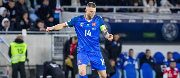 Milan Škriniar počas domáceho zápasu Slovenska proti Švédsku v Lige národov UEFA v októbri minulého roka