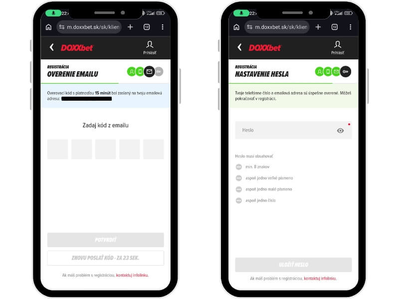DOXXbet overenie totožnosti