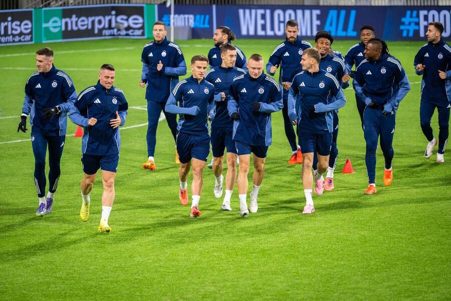 Slovan na tréningu pred zápasom s KuPS Kuopio