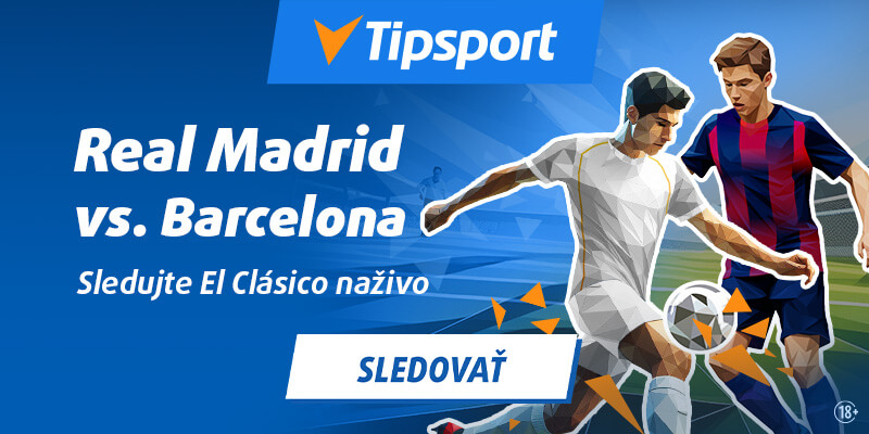 Kliknite sem a sledujte El Clásico Real Madrid vs. FC Barcelona v live streame na Tipsport TV. Kliknite sem a sledujte El Clásico Real Madrid vs. FC Barcelona v live streame na Tipsport TV.