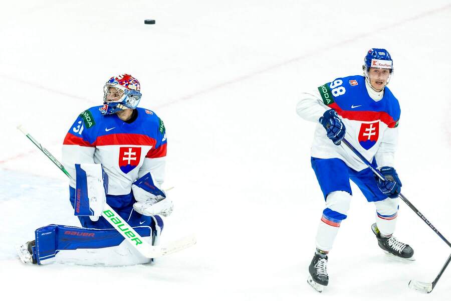 Samuel Hlavaj (v bráne), Andrej Golian – reprezentanti Slovenska