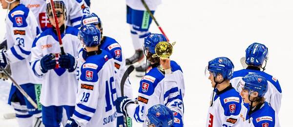 Hokejisti Slovenska do 20 rokov.