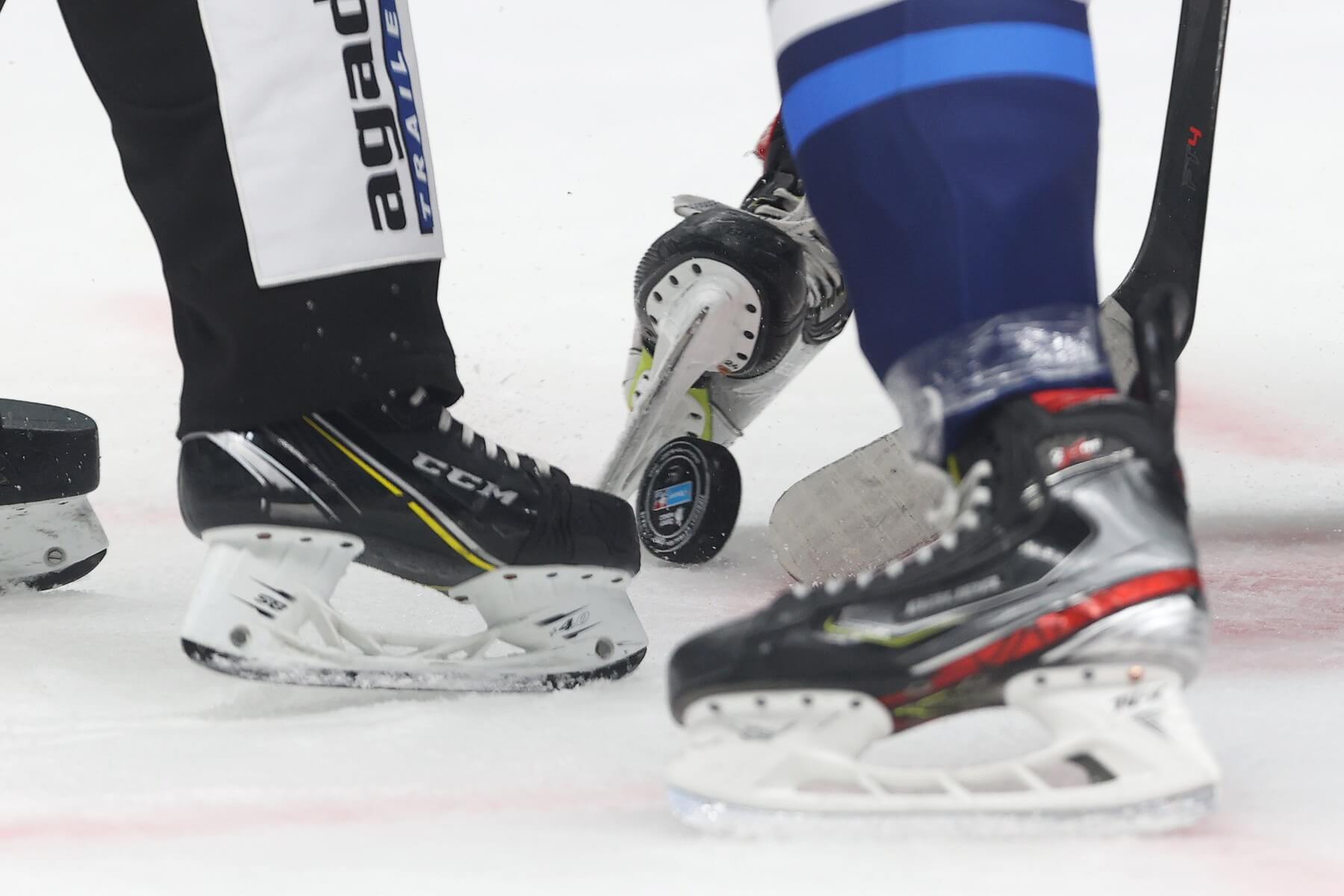 Momentka z hokejového zápasu