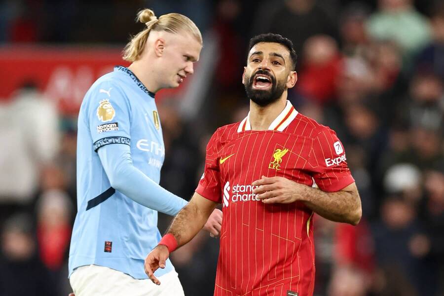 Erling Haaland a Mohamed Salah.