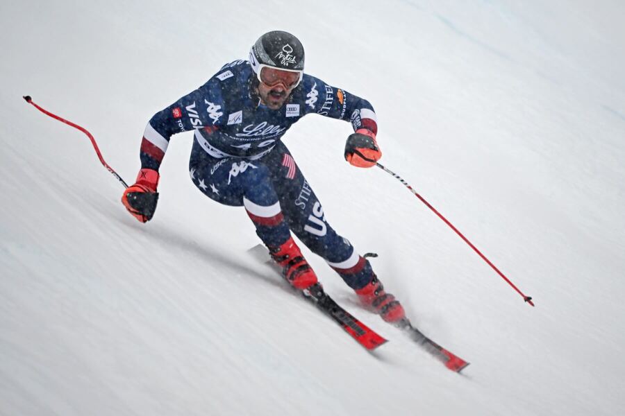 Americký lyžiar Maple Wiley na tréningu v Beaver Creeku