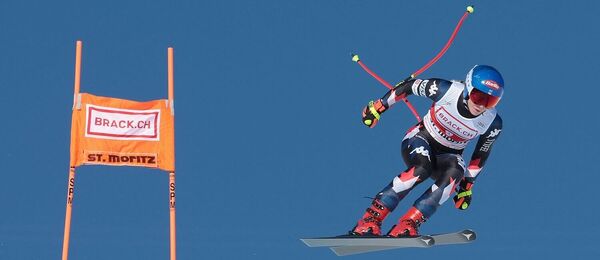 Mikkaela Shiffrin pri zjazde vo švajčiarskom stredisku St. Moritz