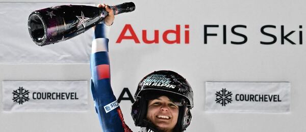 Zrinka Ljutic po víťazstve v Courcheveli v sezóne 2024/2025