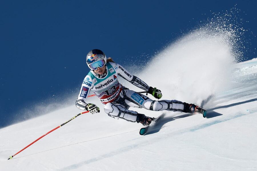 Ester Ledecká v&nbsp;super-G v&nbsp;alpskom lyžovaní na&nbsp;Svetovom pohári žien v&nbsp;St. Moritzi