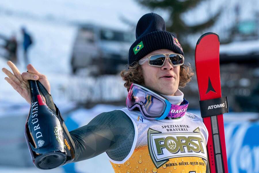 Lucas Pinheiro Braathen, druhý muž obrovského slalomu v&nbsp;Alta Badii 2025