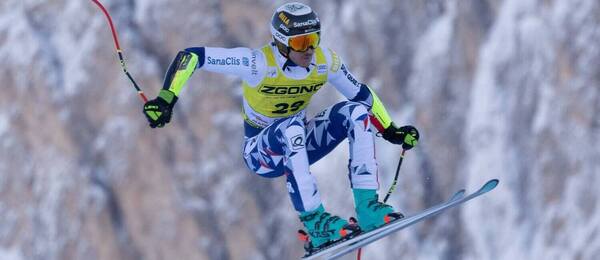 Jan Zabystřan letí pre víťazstvo v Super-G vo Val Gardene 2025