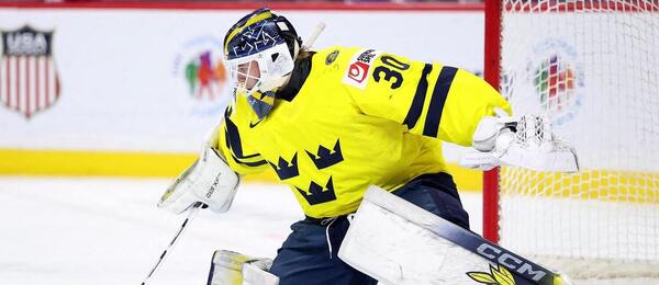 Love Harenstam v bránke Švédska na MS U20