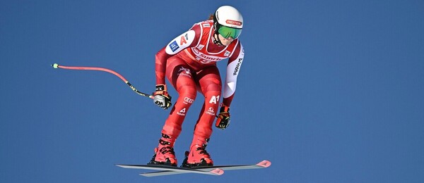 Mirjam Puchner počas zjazdu v St. Moritzi