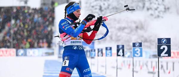 Mária Remeňová na strelnici v Oberhofe