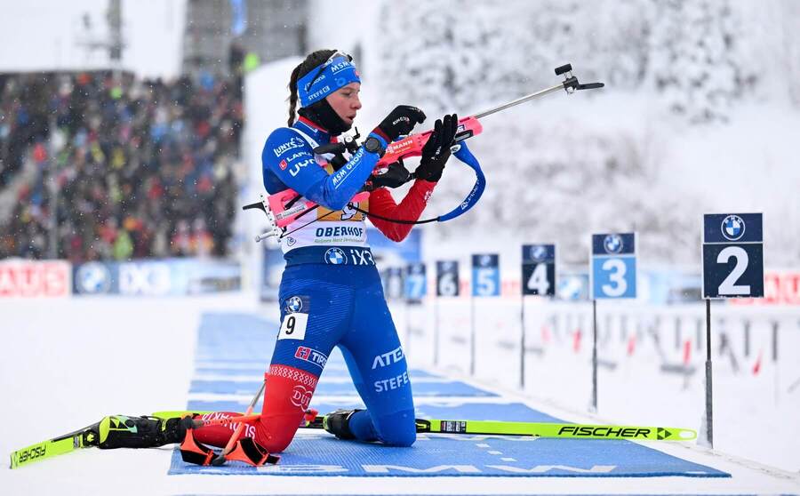 Mária Remeňová na&nbsp;strelnici v&nbsp;Oberhofe