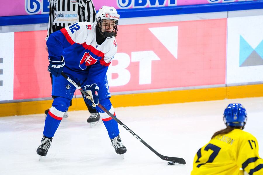 Nela Lopušanová v&nbsp;zápase proti Švédsku na&nbsp;MS 2024.