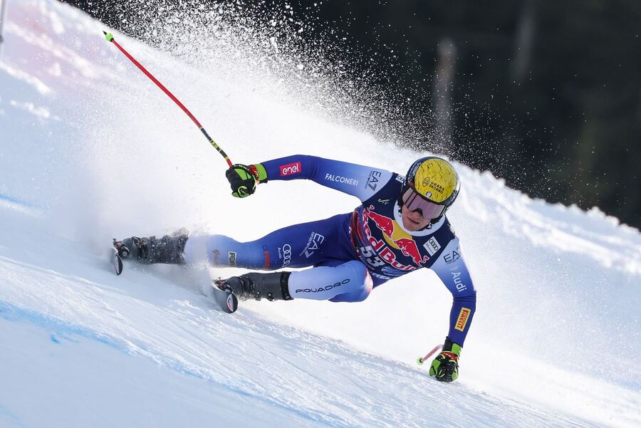 Talian Giovanni Franzoni počas zjazdu v&nbsp;rámci SP v&nbsp;Kitzbueheli v&nbsp;roku 2025