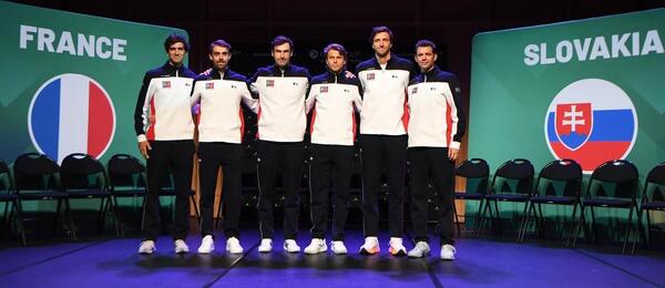 Reprezentanti Francúzska pred zápasom so Slovenskom v Davis Cupe 2026