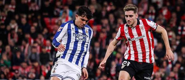 Joan Aramburu (Real Sociedad) a Robert Navarro (Bilbao)