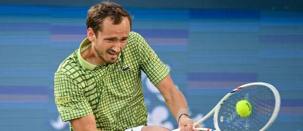 Daniil Medvedev na turnaji ATP v Dubaji 2026