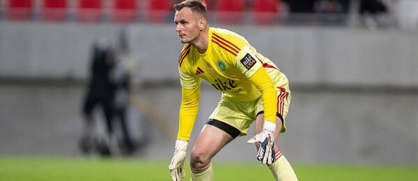 Brankár Pavol Bajza počas zápasu Niké ligy
