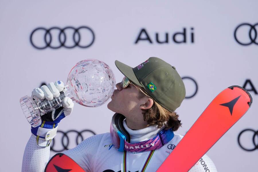 Braathen s&nbsp;malým glóbusom z&nbsp;obrovského slalomu